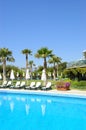 Swimming pool at popular hotel Royalty Free Stock Photo