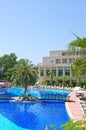 Swimming pool at popular hotel, Antalya, Turkey Royalty Free Stock Photo