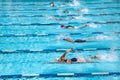 Swimming pool in a race. Royalty Free Stock Photo