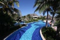 Swimming pool in a resort, Cancun, mexico Royalty Free Stock Photo