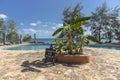Swimming pool Resort Hotel on Prison Island Royalty Free Stock Photo