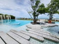 Swimming pool in resort, jomtien beach, pattaya Thailand