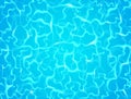 Swimming pool rippled with sun reflection. Water surface background. Realistic swimming pool top view. Summer background Royalty Free Stock Photo