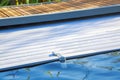swimming pool roller-shutter covers Royalty Free Stock Photo