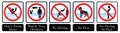 Swimming pool rules. Set of icons and symbol for pool Royalty Free Stock Photo