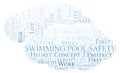 Swimming Pool Safety word cloud.