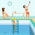 Swimming pool in the sauna in the spa salon. Royalty Free Stock Photo