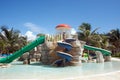 Swimming pool slides