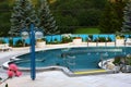 Swimming pool in Spa town Leukerbad
