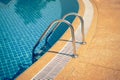 Swimming pool with stair at sport center Royalty Free Stock Photo