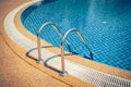 Swimming pool with stair at sport center Royalty Free Stock Photo