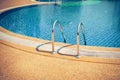 Swimming pool with stair at sport center Royalty Free Stock Photo