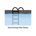 Swimming pool stairs icon