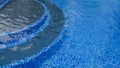 swimming pool step, view of beautiful swimming pool material detail and decoration design Royalty Free Stock Photo