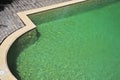 Swimming pool steps with clear water surface background, nobody. Abstract pool texture, underwater pattern blue background with Royalty Free Stock Photo