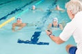 Swimming pool - swimmer training competition Royalty Free Stock Photo