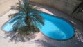 Overview of Swimming pool in residence Royalty Free Stock Photo