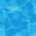Swimming Pool Texture. Transparent Wave Surface Reflect. Blue Mosaic Background Royalty Free Stock Photo