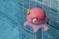 Swimming pool thermometer with octopus head.
