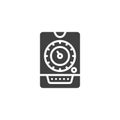 Swimming pool timer control vector icon Royalty Free Stock Photo
