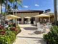 The Swimming pool restaurant at Trump National Golf Club in Jupiter, Florida Royalty Free Stock Photo