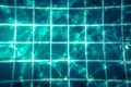 Swimming pool water background with transparent turquoise water and net pattern in vintage style Royalty Free Stock Photo