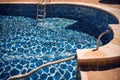Swimming pool, water ripples in summer leisure activity Royalty Free Stock Photo