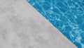 swimming pool water surface, blue water ripples with copy space, shinny water surface. Royalty Free Stock Photo