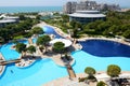 The swimming pools at luxury hotel Royalty Free Stock Photo