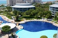 The swimming pools at luxury hotel Royalty Free Stock Photo