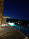 Swimming Pools at Night Royalty Free Stock Photo