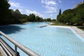 swimming pools in the Vallparadis park Royalty Free Stock Photo