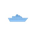 swimming private yacht filled outline icon. Element of transport icon for mobile concept and web apps. Thin line yacht filled outl