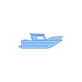 swimming private yacht filled outline icon. Element of transport icon for mobile concept and web apps. Thin line yacht filled outl