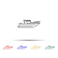 swimming private yacht multi color style icon. Simple thin line, outline vector of transport icons for ui and ux, website or