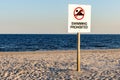 Swimming prohibited sign Royalty Free Stock Photo