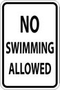 Swimming Prohibited Sign, No Swimming Allowed