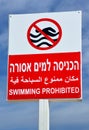 `Swimming prohibited` Royalty Free Stock Photo