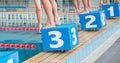 Swimming race Royalty Free Stock Photo