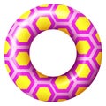 Swimming ring. Cartoon inflatable color life buoy