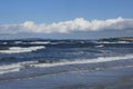 Swimming in the sea. Holiday on the Baltic coast in Sehlendorf, Schleswig-Holstein, Germany Royalty Free Stock Photo