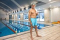 Senior male swimmer at the swimming pool Royalty Free Stock Photo