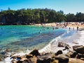 Swimming at Shelley Beach, Manly,Sydney, Australia Royalty Free Stock Photo