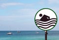 Swimming sign