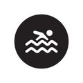 Swimming sign icon. Trendy Swimming sign logo concept on white b