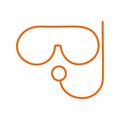 Swimming snorkel line style icon vector design