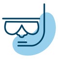 Swimming snorkle, icon