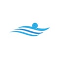 Swimming sport logo Royalty Free Stock Photo