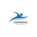 Swimming sport logo Royalty Free Stock Photo