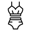 Swimming suit icon, outline style